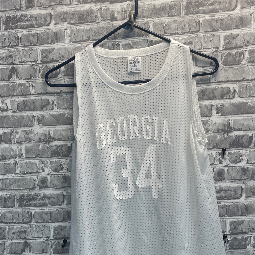Georgia Rivalry Threads White Mesh Tank Top - Picture 1 of 8
